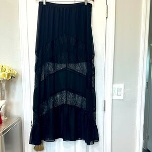 Express Black Lace Skirt